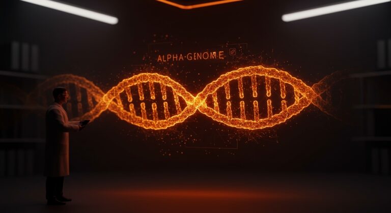 Avance de Google DeepMind con AlphaGenome en biotecnología y el impacto de la IA en el descubrimiento de fármacos.