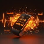 Representación conceptual de un dispositivo wearable de salud Google Fitbit Air y el impacto competitivo en startups de health tech.
