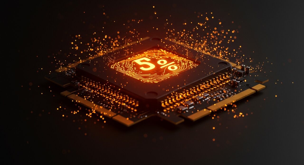 Visualización de optimización de infraestructura de GPU y reducción de costos de inferencia para startups de IA.