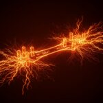 Concepto visual de creación de lenguaje de programación DSL con código naranja brillante sobre fondo negro, optimizando productividad para founders tecnológicos.