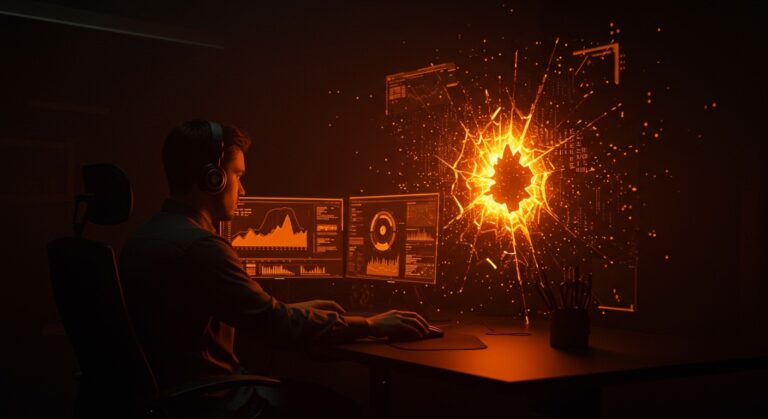 Ciberseguridad y riesgos de IA: concepto visual sobre la protección de datos en startups tras el hackeo masivo.