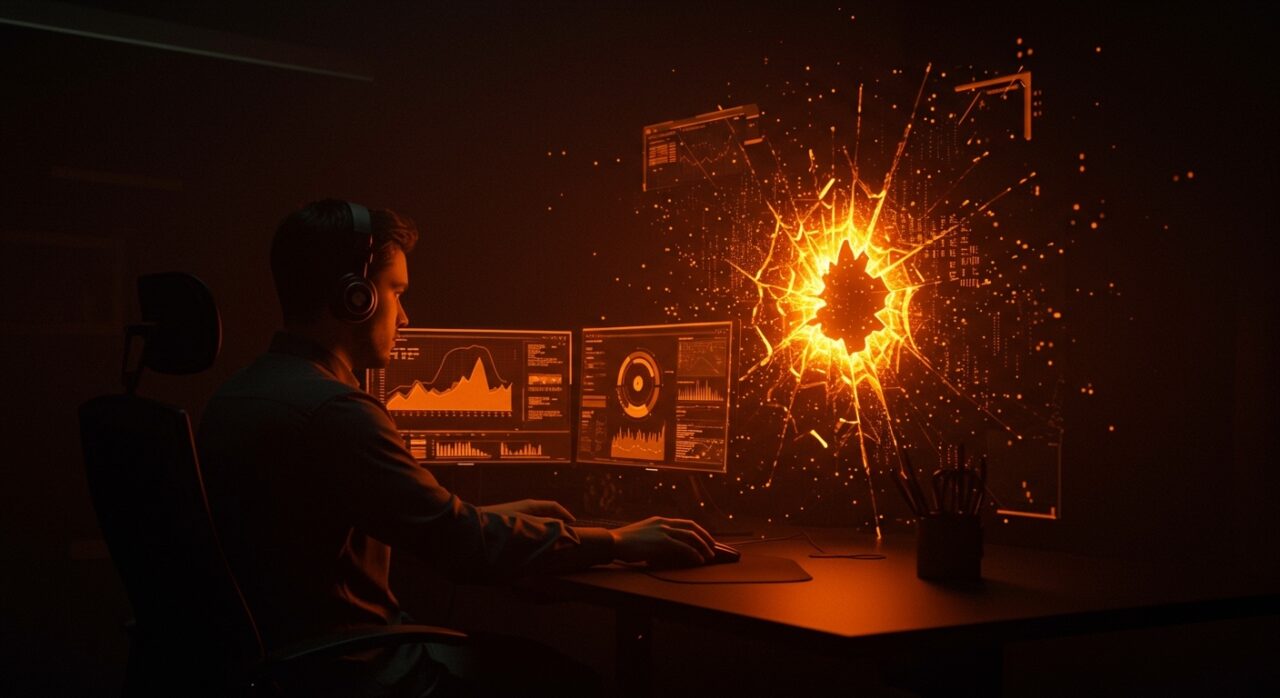 Ciberseguridad y riesgos de IA: concepto visual sobre la protección de datos en startups tras el hackeo masivo.