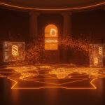 Representación conceptual de la expansión de Harvey AI y Ecija en el sector LegalTech de Latinoamérica mediante inteligencia artificial.
