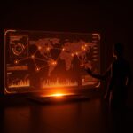 Inteligencia artificial analizando datos astronómicos para detectar patrones ocultos, concepto de innovación en startups.