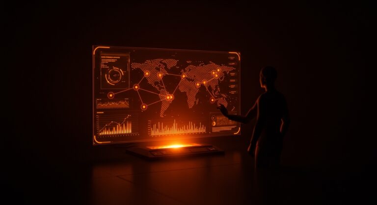 Inteligencia artificial analizando datos astronómicos para detectar patrones ocultos, concepto de innovación en startups.