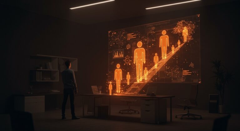 Transformación del empleo por IA en 2030, impacto económico y adaptación de talento para startups.