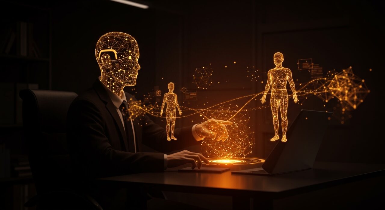Adopción de IA empresarial en 2026: trabajadores digitales y agentes inteligentes transformando el modelo híbrido de las compañías.