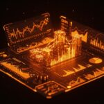 Visualización de IA financiera y automatización de procesos en empresas españolas, representando el crecimiento de la inteligencia artificial agéntica y el ROI fintech.
