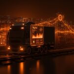 IA aplicada a la logística y supply chain, representando la eficiencia operativa y la madurez del mercado LogTech en 2026.