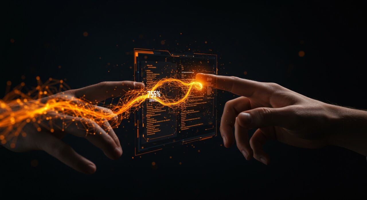 Ingeniero de software trabajando con agentes de IA y redes neuronales en 2026, representando la automatización del desarrollo de código.