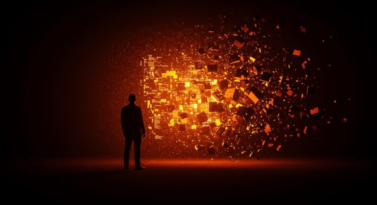 Ingeniero de software bloqueando cambios en un entorno de startup, representando el fin de la era ZIRP y la gestión de cultura tech.