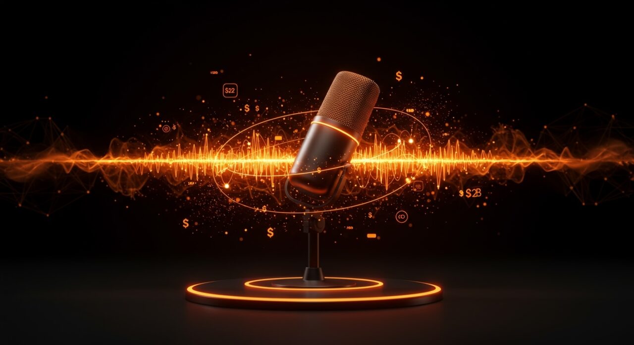 Micrófono JBL EasySing Mic Mini con IA para creadores de contenido, representando el crecimiento del hardware en la creator economy.