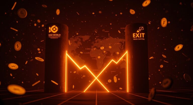 Representación conceptual de KEO World y Maha Capital listándose en Nasdaq Stockholm, simbolizando el exit de fintechs LATAM.