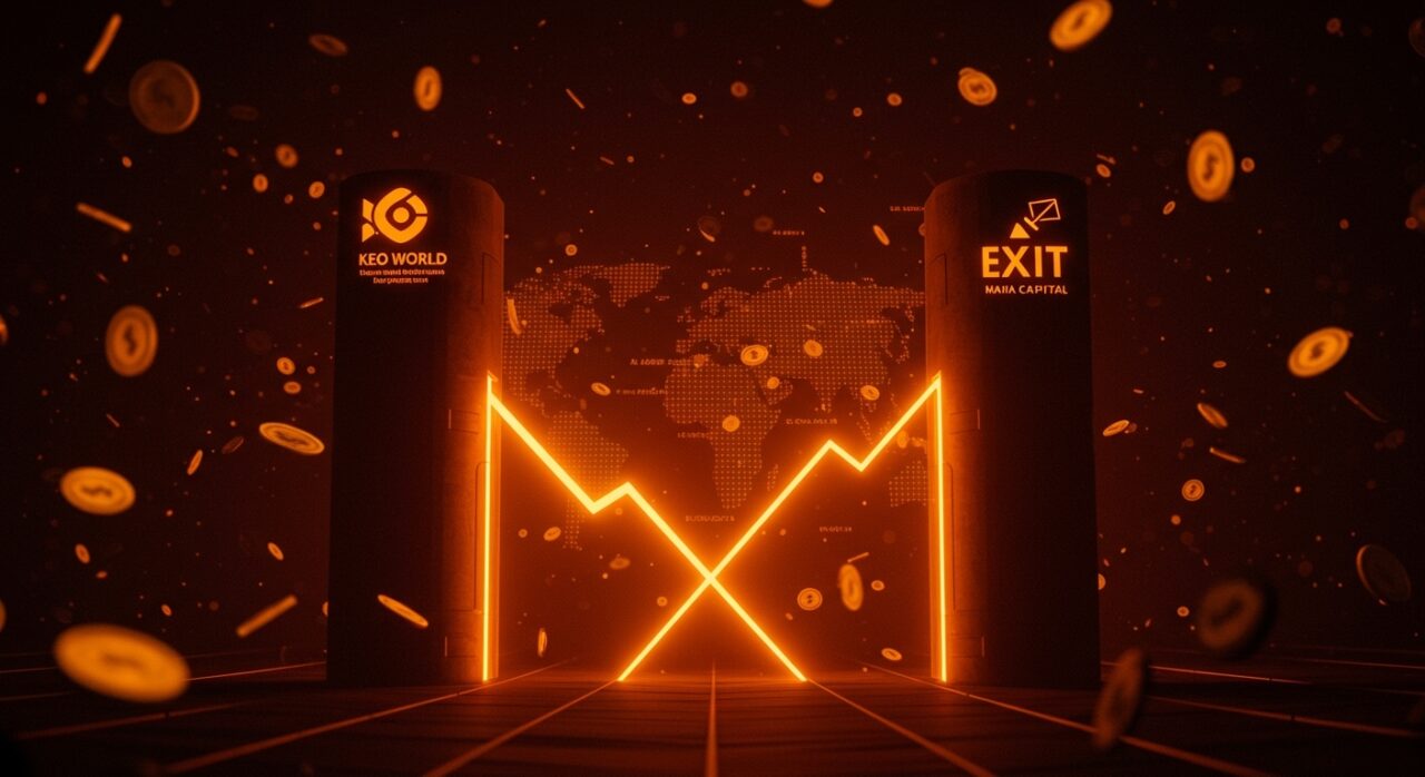 Representación conceptual de KEO World y Maha Capital listándose en Nasdaq Stockholm, simbolizando el exit de fintechs LATAM.