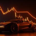 Representación conceptual de un down round de funding para startups con Kodiak AI y vehículos autónomos en 2026.