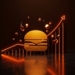 Concepto de premiumización en comida rápida con elementos dorados y naranjas sobre fondo negro, analizando la estrategia de precios de McDonald's para startups foodtech.