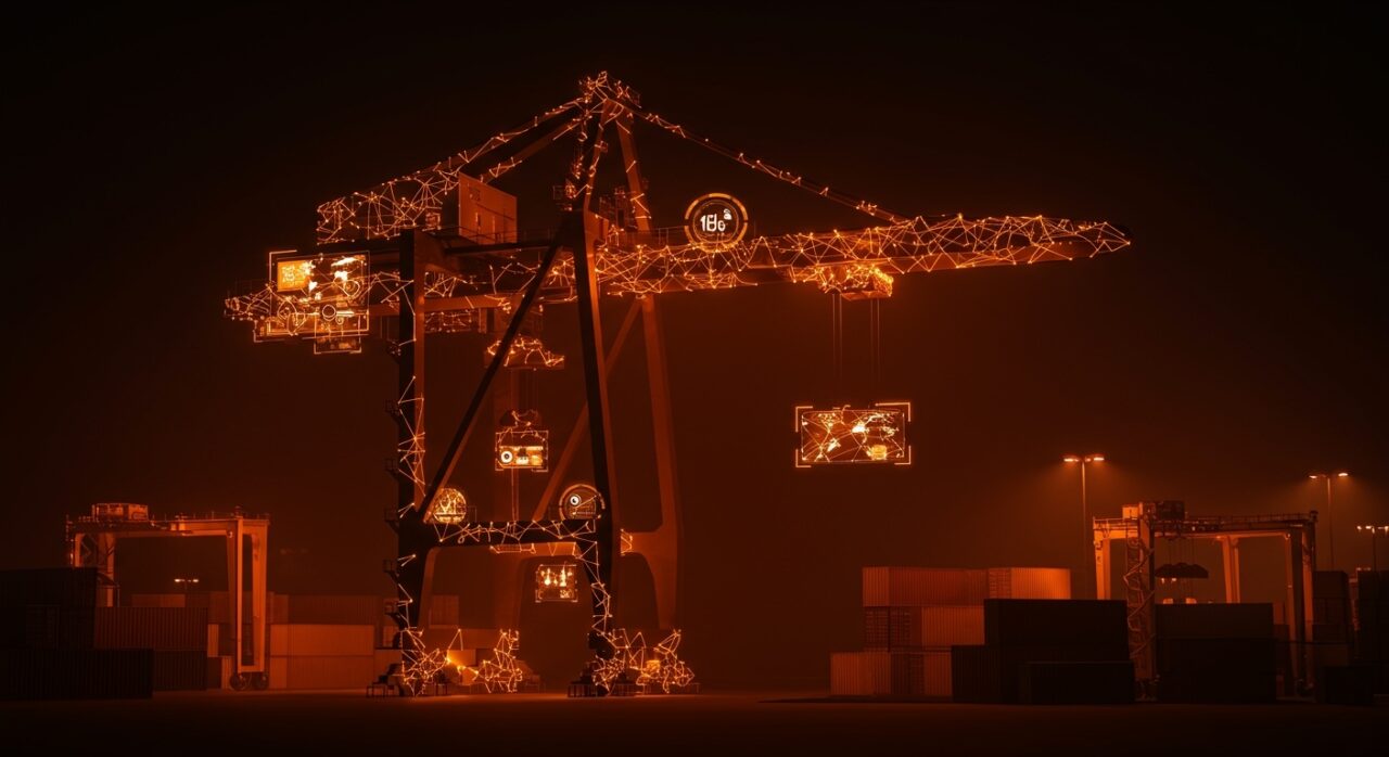 Soluciones de IA y automatización portuaria presentadas por Liebherr en TOC Europe 2026 para startups del sector logístico.