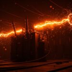 Representación conceptual de la infraestructura eléctrica para IA y costos operativos de centros de datos para startups.