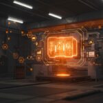 Planta industrial con gemelos digitales y automatización para mantenimiento predictivo en la industria 4.0.