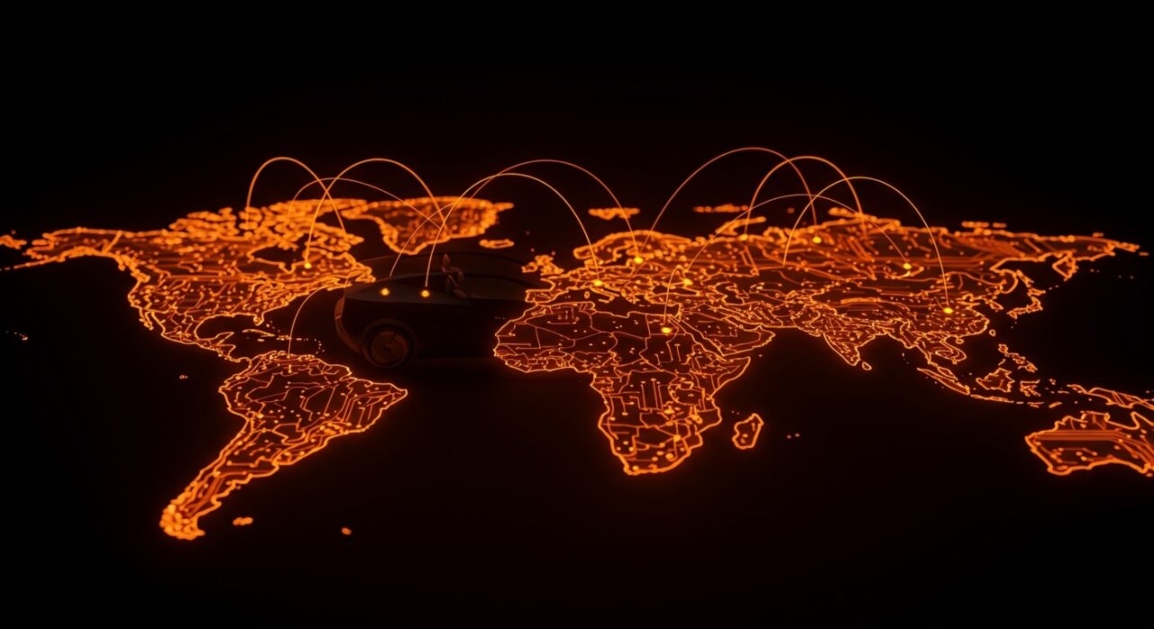 Mapa global de movilidad eléctrica representando el crecimiento de startups de vehículos eléctricos en Europa y LATAM frente al dominio chino.