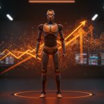 Robot humanoide futurista en laboratorio tecnológico representando la adquisición de startup de robots humanoides por Meta y el crecimiento del mercado robótico en 2026.