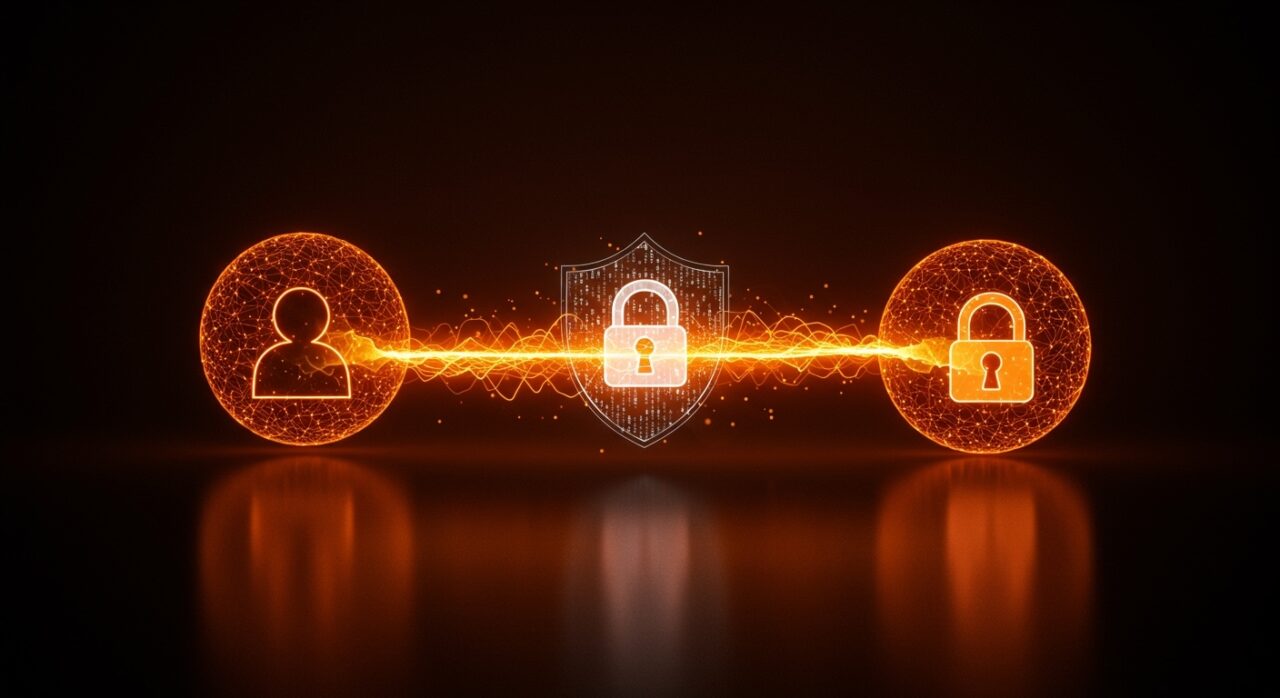 Representación visual de cifrado extremo a extremo en Meta AI Incognito Chat para privacidad de datos en startups.