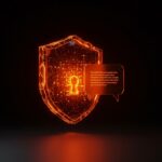Concepto visual de privacidad de IA y encriptación extremo a extremo E2EE para founders de startups con Meta AI.