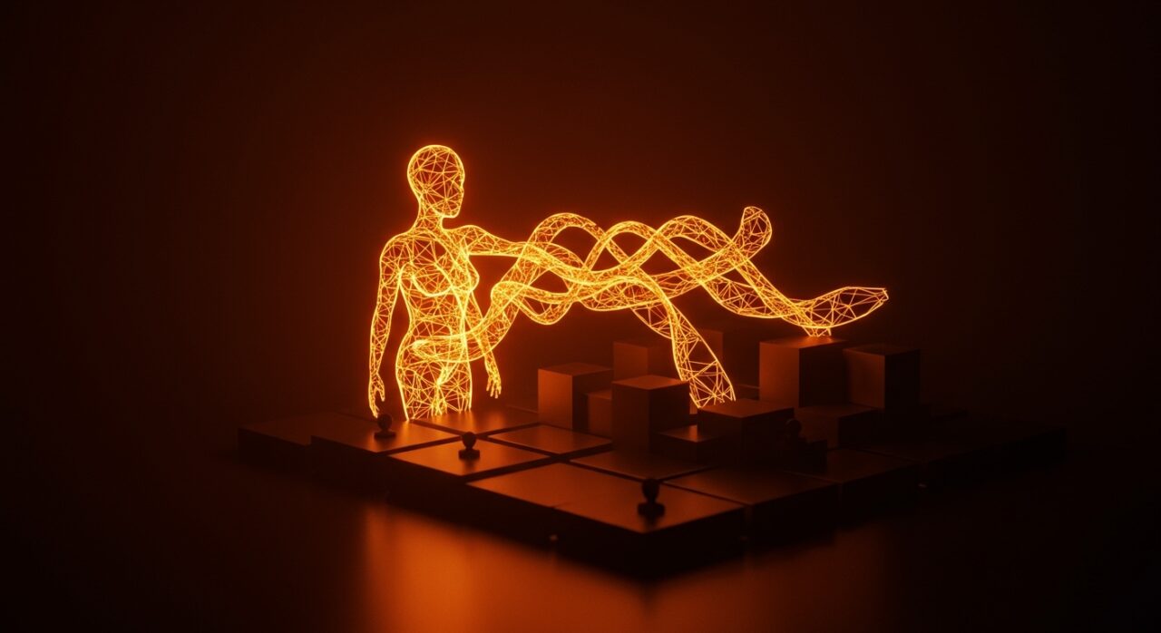 Representación conceptual de Meta AI integrada en Threads, simbolizando el debate sobre la privacidad y la imposibilidad de bloquear la inteligencia artificial en redes sociales.