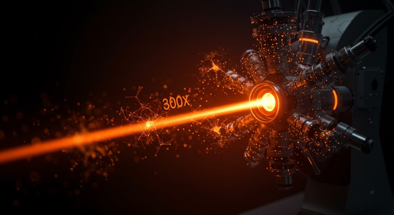 Microscopio electrónico autónomo con IA acelerando la investigación en startups de deeptech y biotecnología.