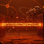 Representación visual de la alianza estratégica entre Microsoft y OpenAI con elementos de inversión masiva e inteligencia artificial en colores naranja y negro.