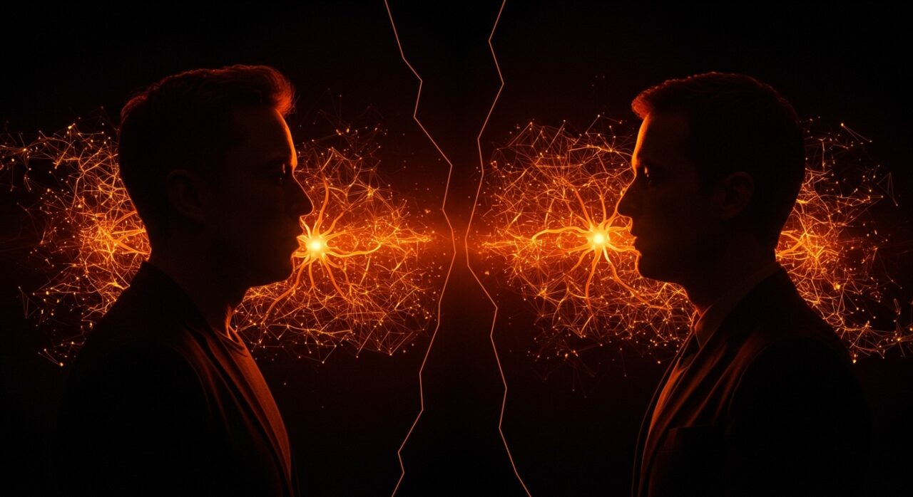 Conflicto corporativo entre Musk y Altman sobre gobernanza en IA, representando desafíos éticos y legales para fundadores de startups tecnológicas.