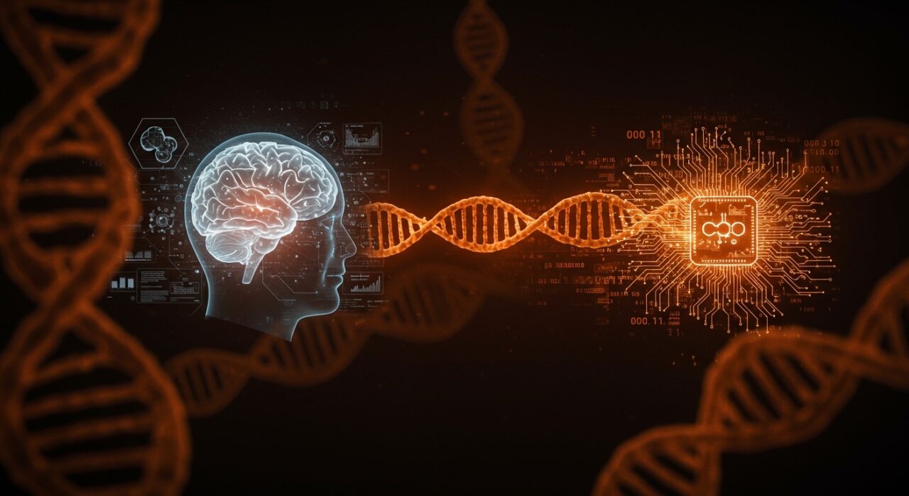 Representación visual de la alianza entre Novo Nordisk y Cellular Intelligence para el desarrollo de terapias contra el Parkinson mediante IA Biotech.