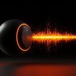 Representación conceptual de Voice AI y OpenAI API con ondas sonoras digitales en colores naranja y negro para startups.