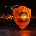 Representación visual de ciberseguridad con IA para startups, destacando la detección de vulnerabilidades mediante la herramienta OpenAI Daybreak.