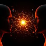 Representación conceptual del conflicto de gobernanza en OpenAI entre Elon Musk y Sam Altman con elementos de inteligencia artificial.