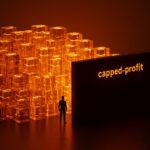 Estructura accionaria de OpenAI y el modelo capped-profit, representando la valoración de 500 billones y la ausencia de equity de Sam Altman.