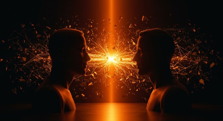 Representación visual del conflicto legal entre OpenAI y Elon Musk sobre la gobernanza de la inteligencia artificial y el valor de mercado.