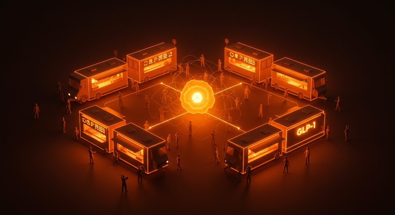 Impacto de los fármacos GLP-1 (Ozempic) en el consumo de festivales y food trucks, analizando cambios en la economía de la experiencia.