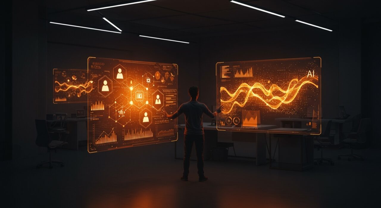Estrategia de política de IA para equipos de desarrollo de startups con enfoque en productividad y talento.