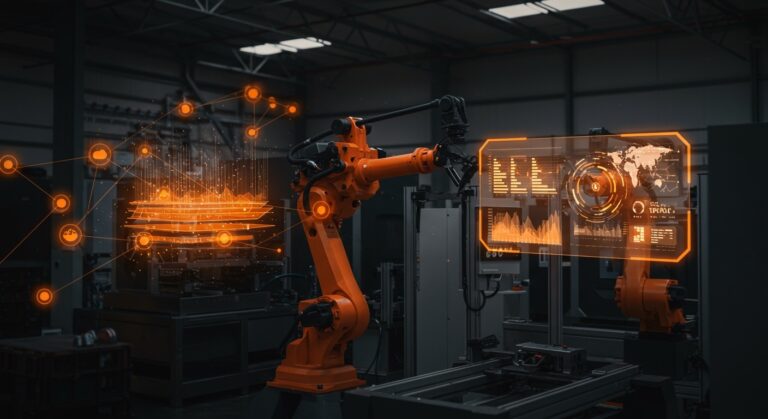 Madurez digital en la industria 4.0 de Querétaro, destacando la manufactura inteligente y automatización industrial.