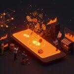 Representación conceptual de microcréditos con IA y fintech en WhatsApp, simbolizando la inclusión financiera en LATAM.