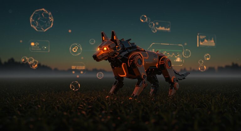 Robot Monster Wolf de Ohta Seiki para automatización agrícola en Japón, protegiendo cultivos contra ataques de osos.