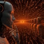 Robots humanoides avanzados en una línea de producción tecnológica, representando la dominación del mercado chino en robótica y automatización 2026.