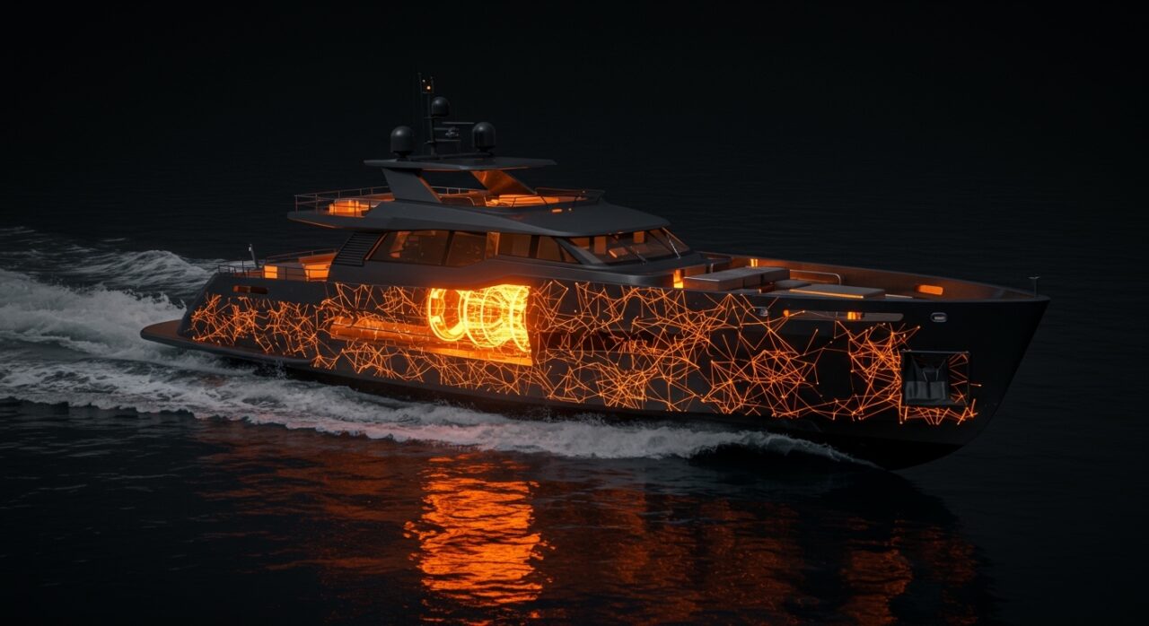 Yate de lujo Rossinavi Seawolf X con IA para optimización energética y eficiencia operativa en startups.