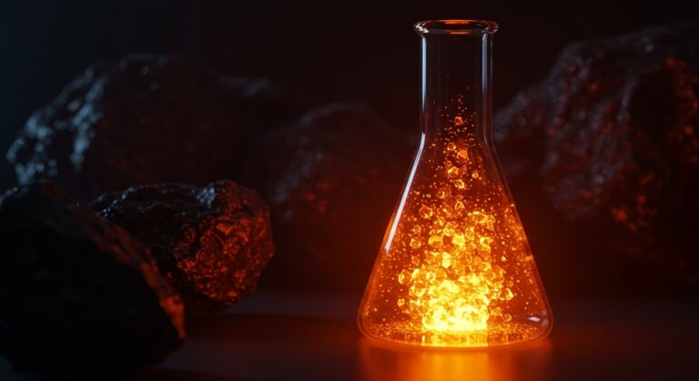 Rudanac Biotech transformando residuos mineros en nanopartículas, representando la innovación DeepTech y el financiamiento ANID en Chile.