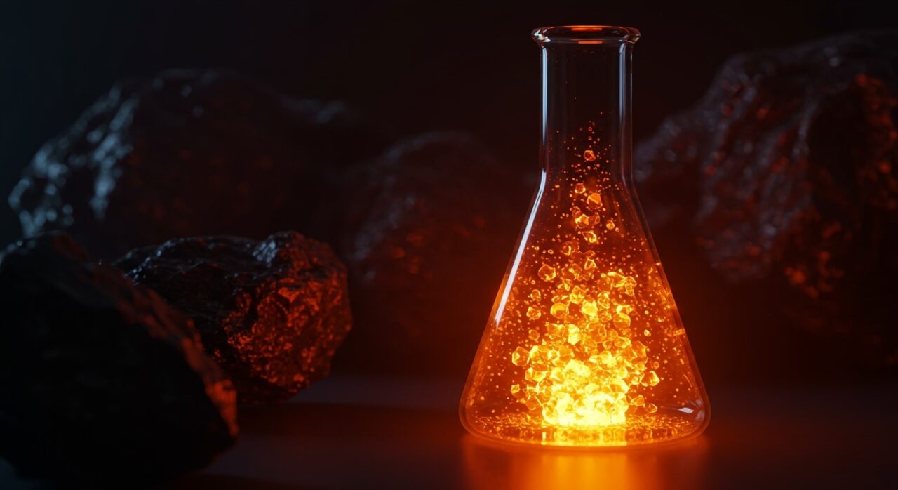 Rudanac Biotech transformando residuos mineros en nanopartículas, representando la innovación DeepTech y el financiamiento ANID en Chile.
