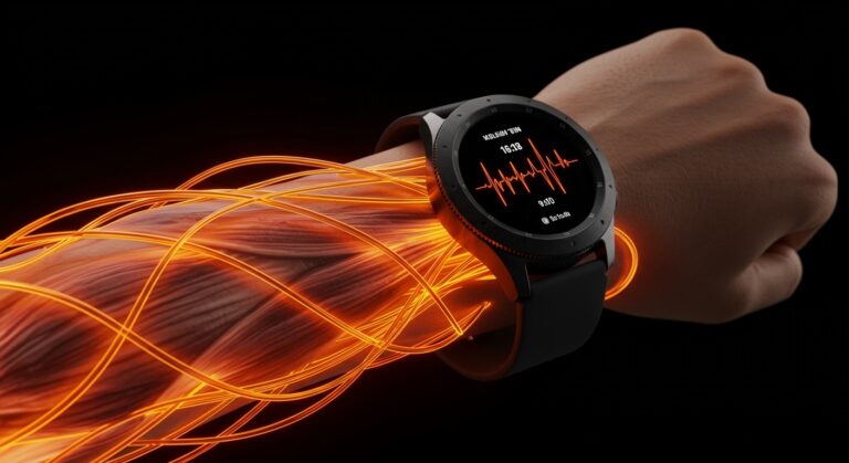 El smartwatch Galaxy Watch8 de Samsung monitoreando datos de salud muscular en pacientes con tratamiento GLP-1.