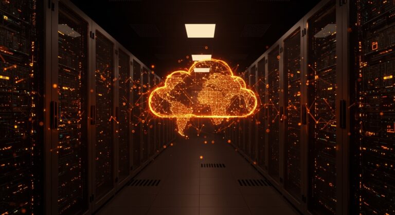 Infraestructura digital de data centers en India, representando el crecimiento de Schneider Electric y oportunidades para startups cloud.