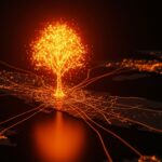 Visualización de seed funding concentrado en San Francisco representado con un brote digital y flujos de inversión en ecosistema startup.