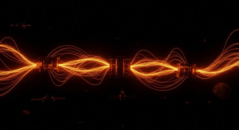 Representación conceptual de centros de datos orbitales de SpaceX y su impacto en la infraestructura de IA para startups.